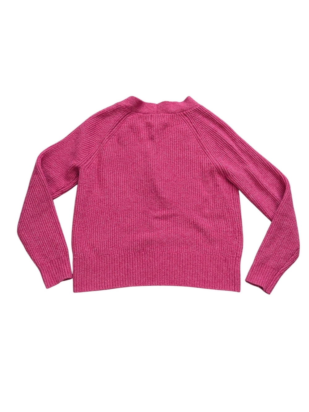 Old Navy Raspberry Pink V-Neck Button Cardigan - Picture 2 of 4